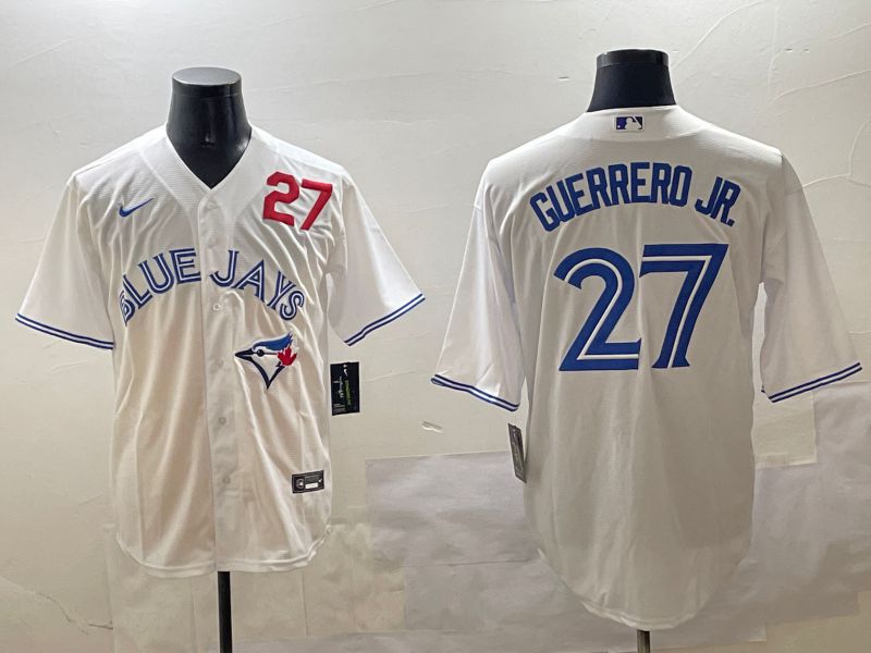 Men Toronto Blue Jays #27 Guerrero jr White Game 2025 Nike MLB Jersey style 2